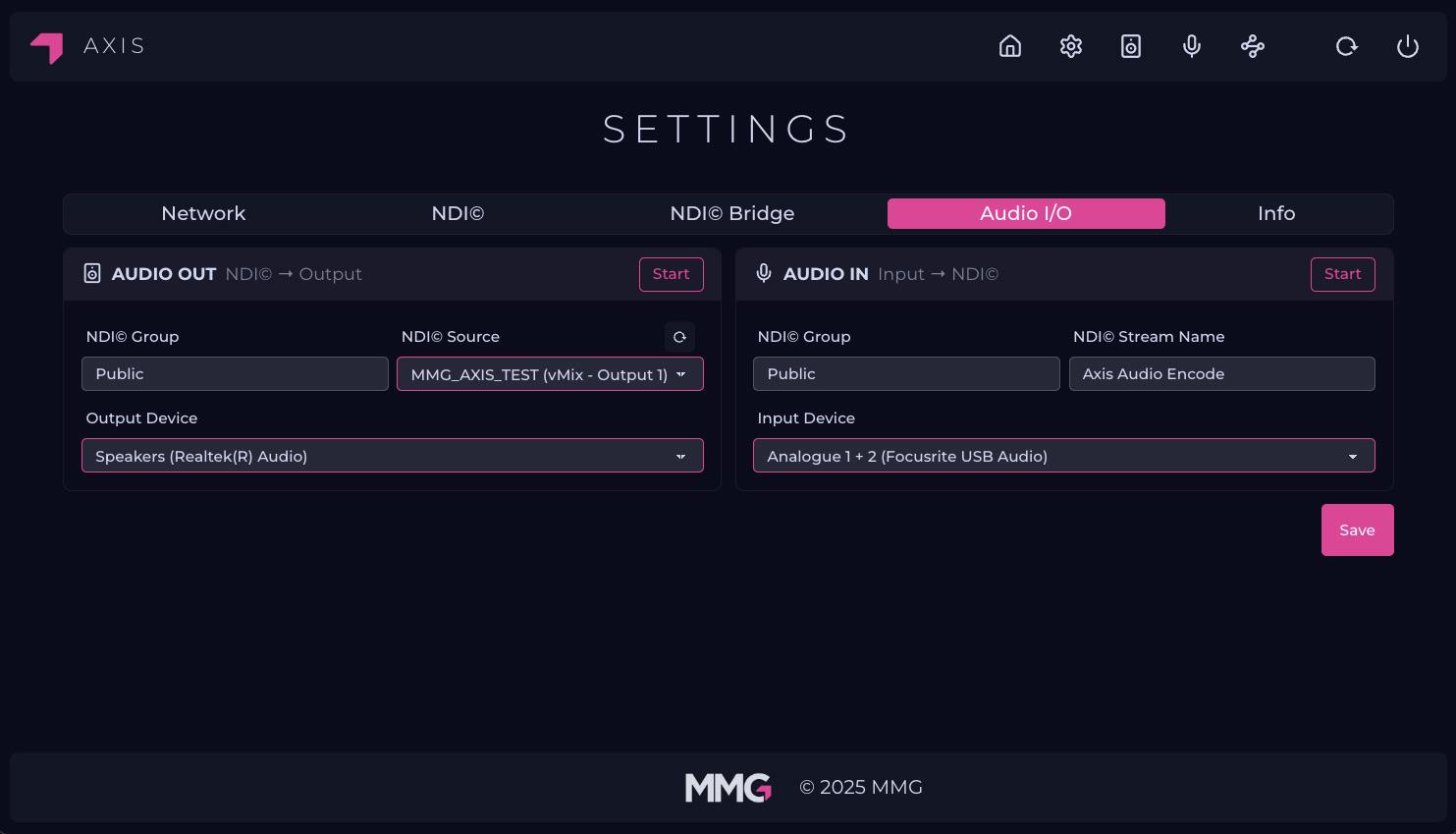 MMG Axis Portal Dashboard