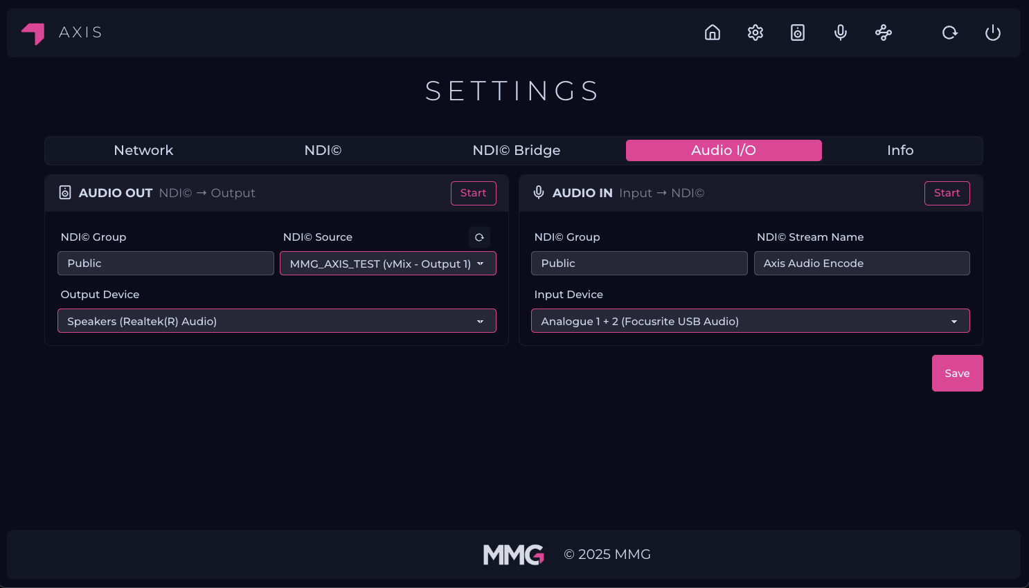 Audio Settings